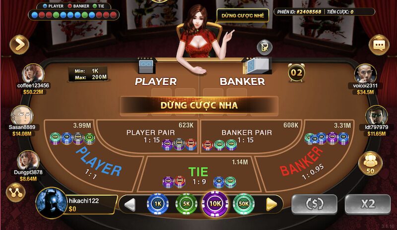 Phân định thắng thua trong game bài Baccarat tại Go88