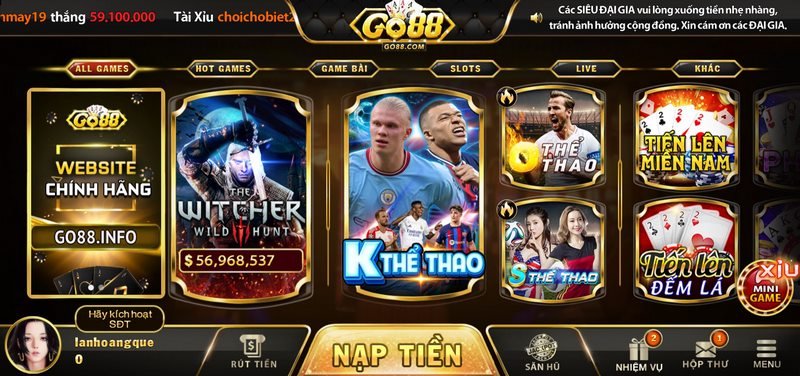 Đăng nhập Go88 tham gia game đổi thưởng hấp dẫn tại cổng game